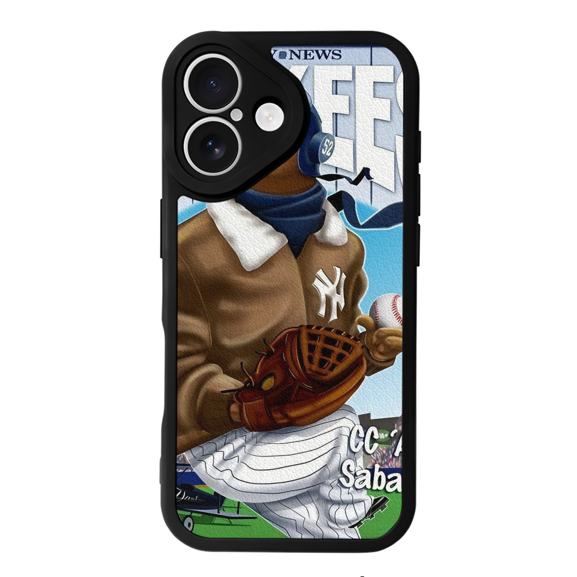 CC Sabatnia 29 IPhone 16 Silicone Leather Case – UV Print, Lambskin Texture – Perfect Fit, Wireless Charging Compatible, Scratch Resistant, Precise Cutouts – Stylish Protection For IPhone 16